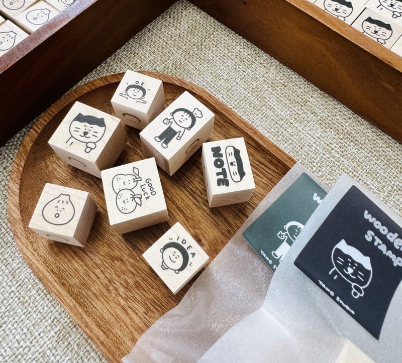 【唐小糖】木頭印章 楓木水晶底印章/手賬印章 - 印章/印台 - 木頭 多色