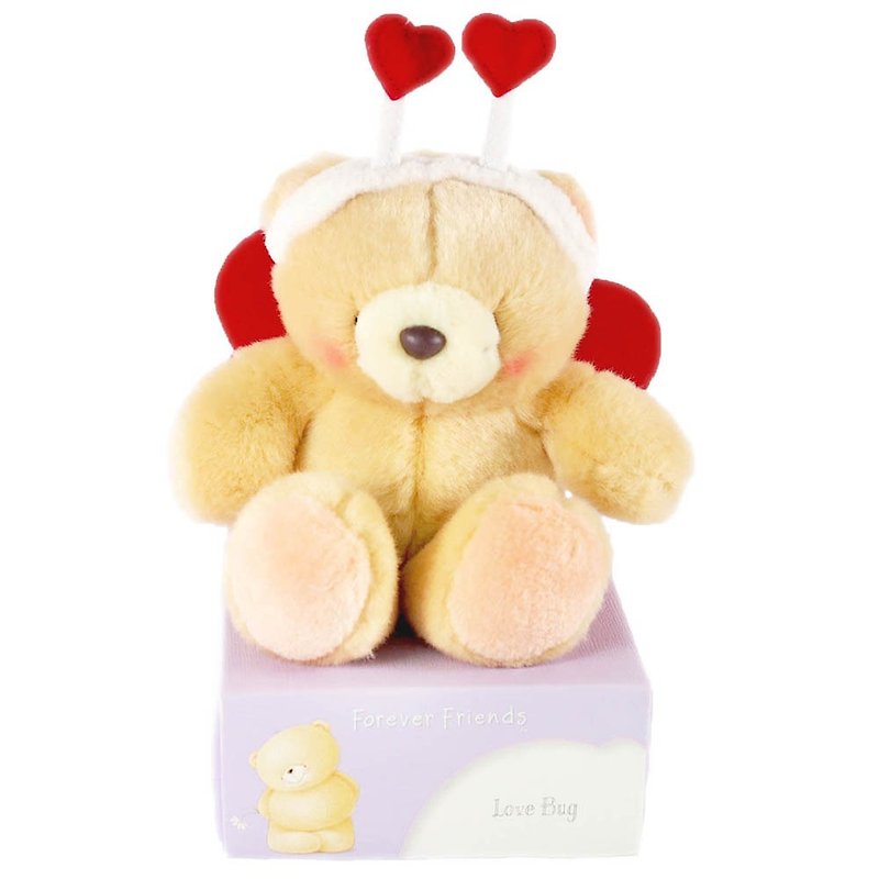 4.5-inch love bug fluffy bear [Hallmark-ForeverFriends fluff-heart-warming series] - Stuffed Dolls & Figurines - Other Materials Gold