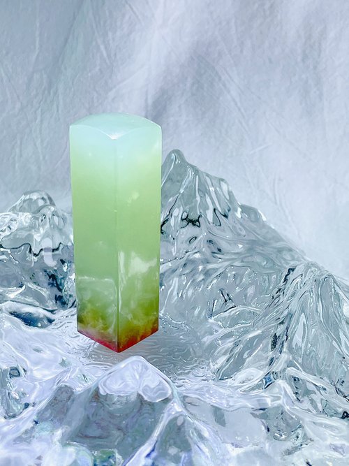 玉玉印鑑】 天然アイスジェイド（岫玉）印鑑 角印シリーズ - ショップ