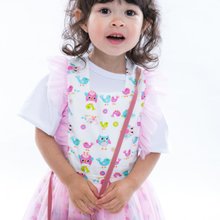 子供用エプロンオーバーオール塗装服レースガーゼドレスドレスフクロウ