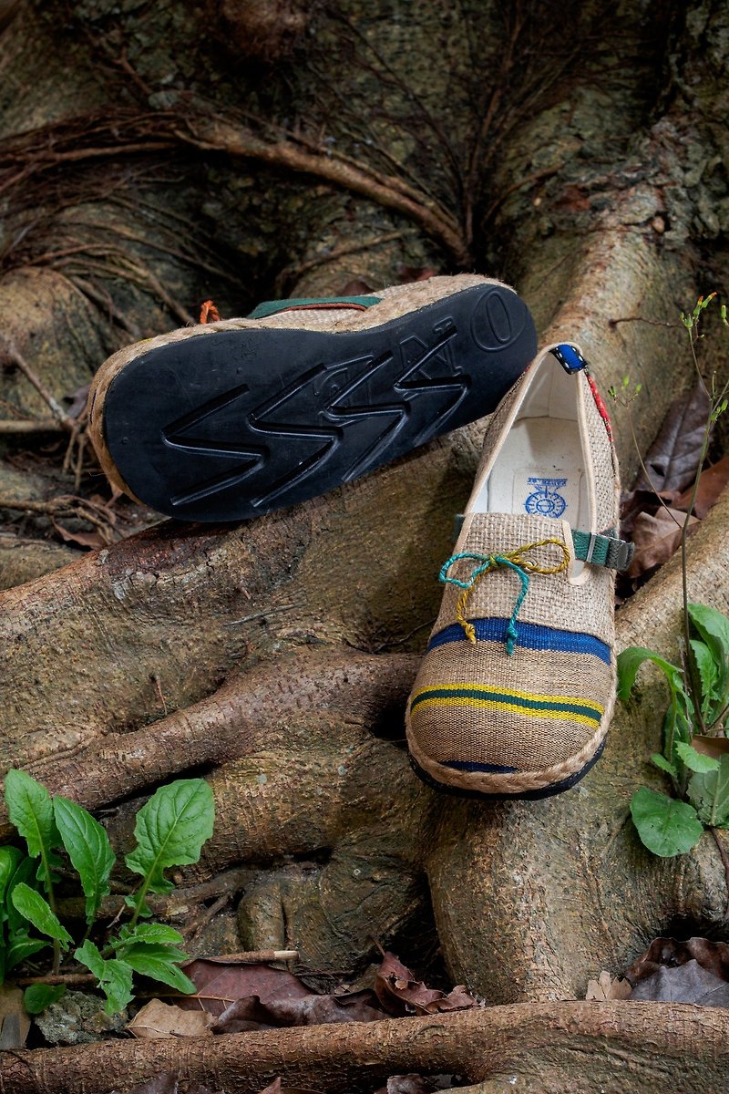 "NAGA TREE" Natural Hemp & Recycle Tire Bottom Eco Shoes - Women's Casual Shoes - Cotton & Hemp 