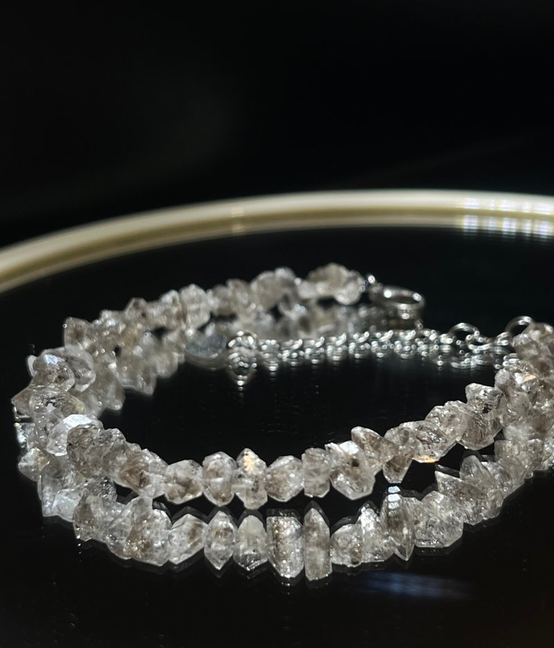 American Shining Shining Diamond Double Point Crystal Bracelet Natural Crystal Bracelet - Bracelets - Crystal White