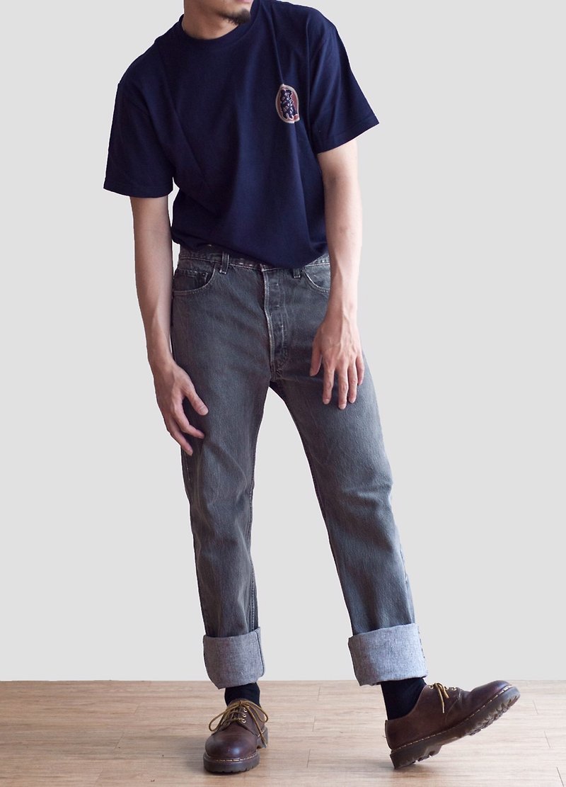 Vintage underneath / LEVIS denim pants no.179 tk - กางเกงขายาว - ผ้าฝ้าย/ผ้าลินิน สีเทา