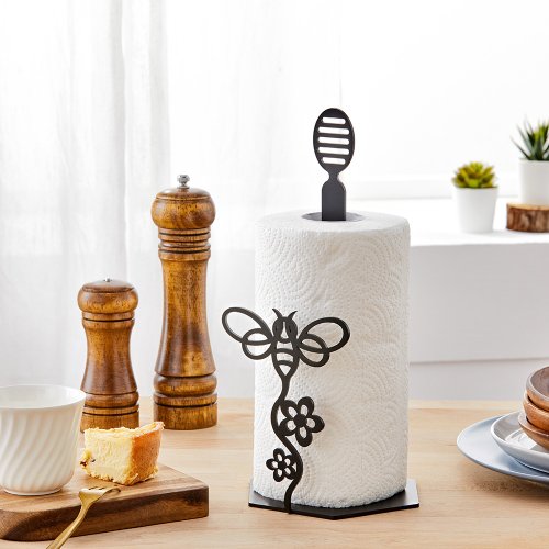 OPUS Dongqi Metalworking] European style wrought iron bee flower kitchen  paper towel holder/cylindrical napkin holder (black) - Shop OPUS Metalart  Cookware - Pinkoi