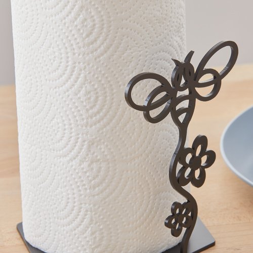 OPUS Dongqi Metalworking] European style wrought iron bee flower kitchen  paper towel holder/cylindrical napkin holder (black) - Shop OPUS Metalart  Cookware - Pinkoi