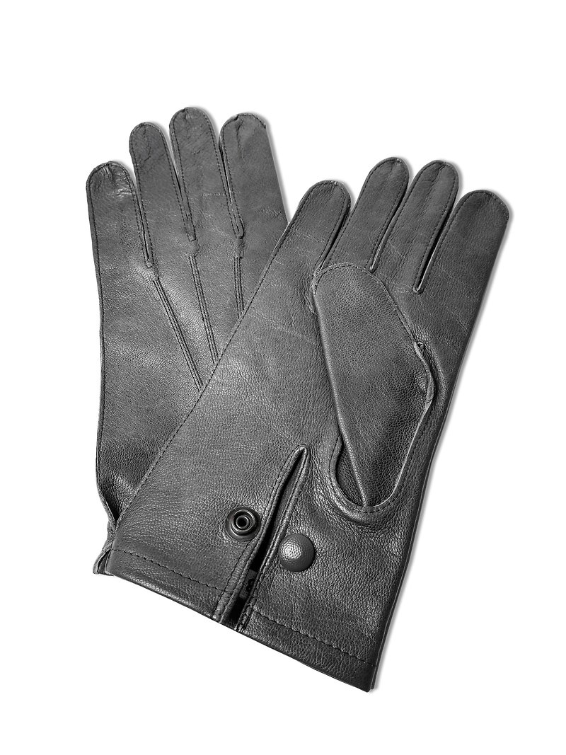 ヤギ革防風性と防水性のレトロコンバットグローブ（軽微な欠陥）-N慎重に選択 - 手袋 - 革 グレー