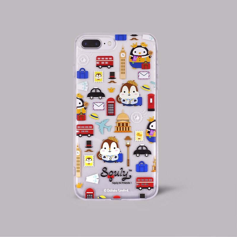 iPhone 7/8 Plus Squly & Friends 松鼠 企鵝 超薄手機殼 手機套 - 手機殼/手機套 - 矽膠 透明