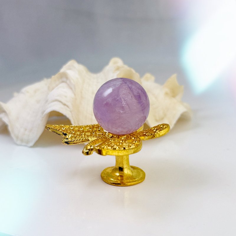 貴人/智慧/好運-蝴蝶紫水晶球擺件 - 擺飾/家飾品 - 水晶 