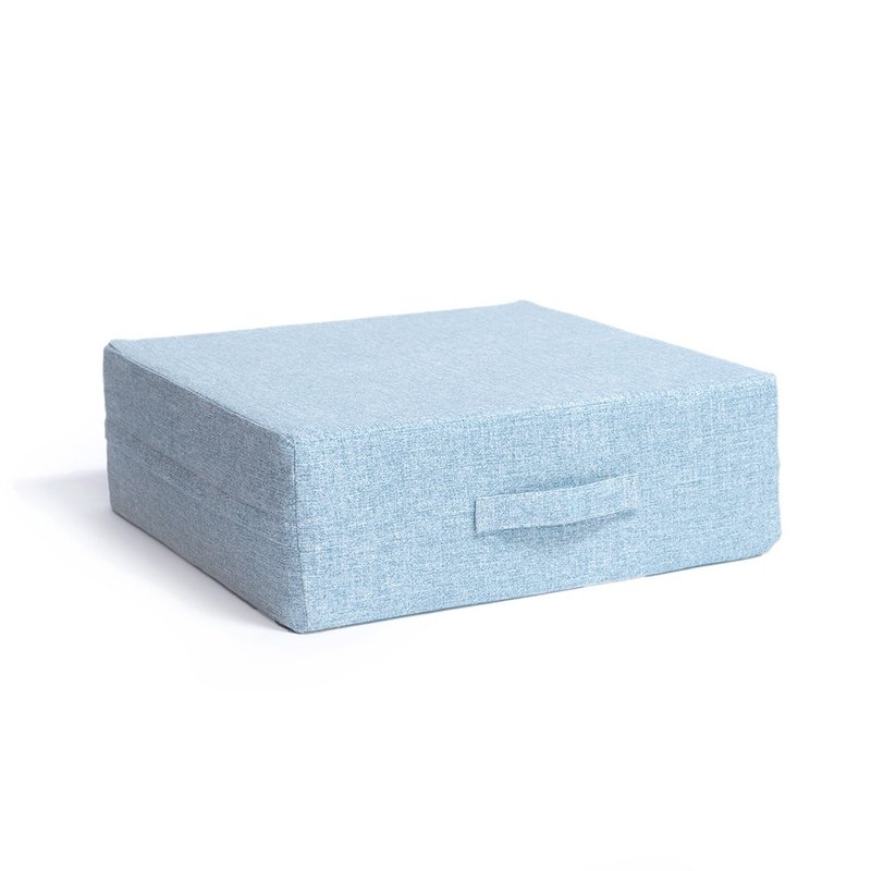 Japanese style pressure-free cushion-water blue (square) - เฟอร์นิเจอร์อื่น ๆ - ผ้าฝ้าย/ผ้าลินิน 