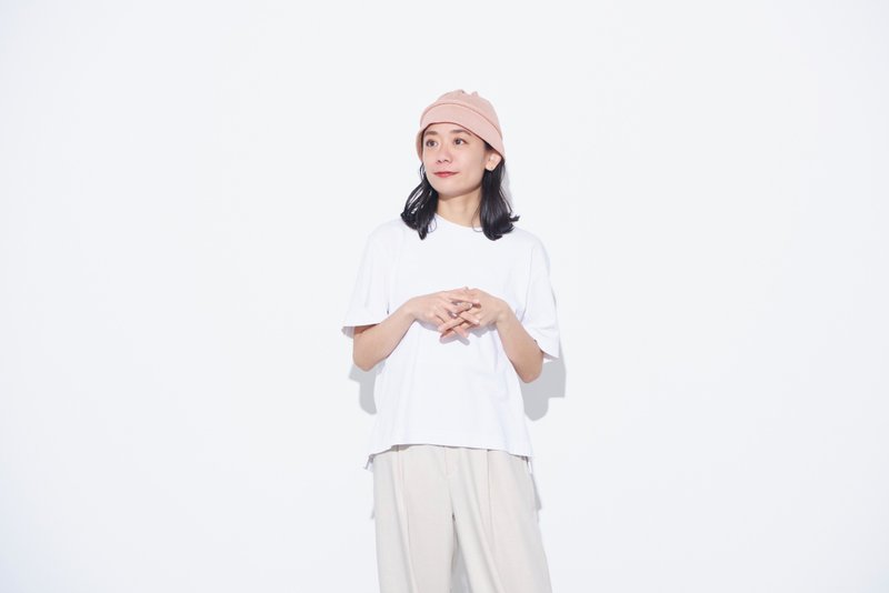 日本製 CHARM コットン デザイン ハット ワッチ - 帽子 - 棉．麻 粉紅色