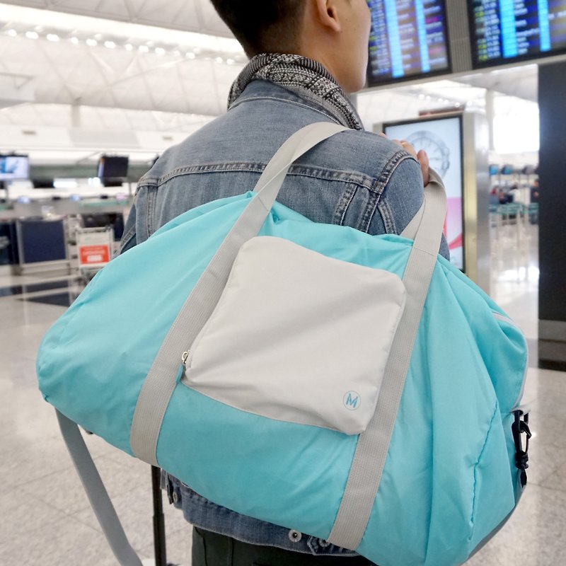 LUSH | 摺疊輕便旅行包 - 藍色 - 側背包/斜背包 - 尼龍 藍色