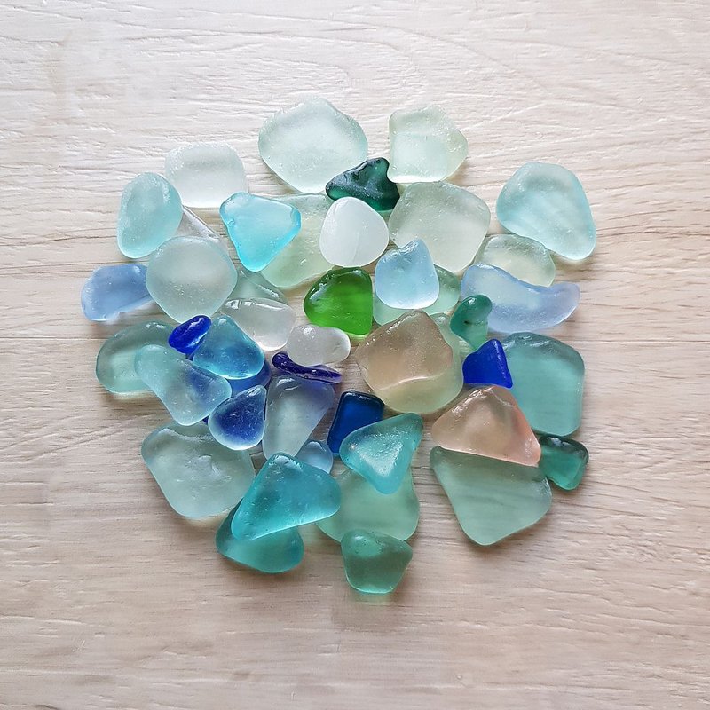 Genuine sea glass. 7 oz ( 200 gr) Authentic sea glass for jewelry. - Other - Glass Multicolor