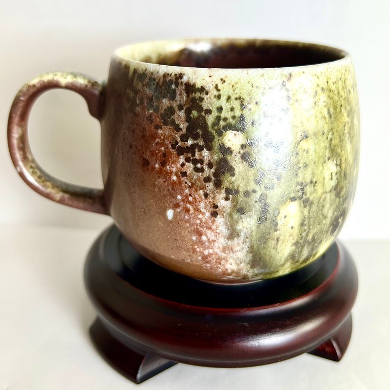 Colorful Wood Fired 6 Days Series Coffee Cup Green 26 This style is not available for selection - แก้วมัค/แก้วกาแฟ - ดินเผา 