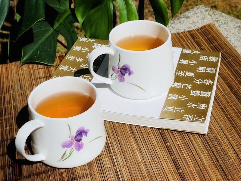 對杯 紫鳶花 - 咖啡杯/馬克杯 - 瓷 白色