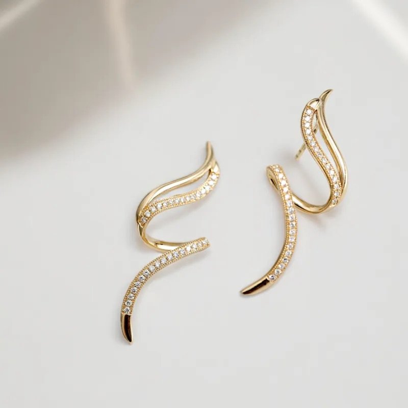 【 C.H. DELUXE 】VALLERIE - EARRINGS - Earrings & Clip-ons - Precious Metals Gold