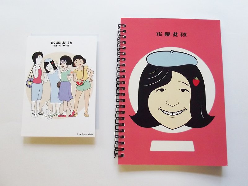 Strawberry Girl--A5 Classic Coil Notebook - สมุดบันทึก/สมุดปฏิทิน - กระดาษ สึชมพู