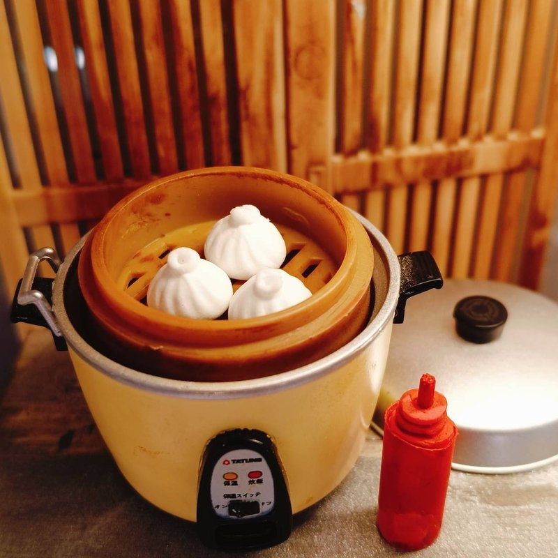 肉包 葉兒粑 大同電鍋 包子 袖珍 手作 迷你 食玩 微型 藝術 擺飾 - 擺飾/家飾品 - 黏土 
