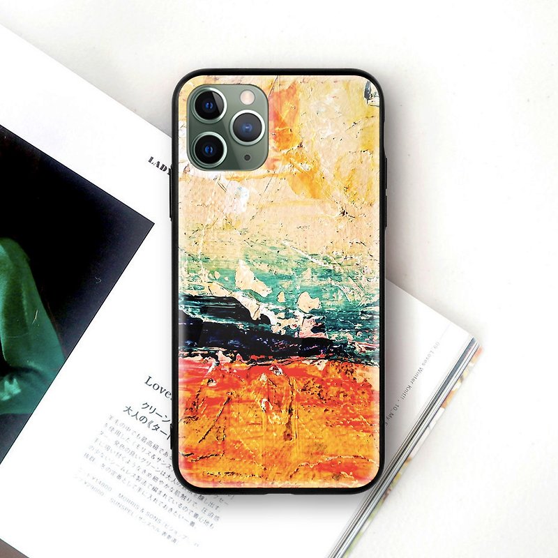 Oil Painting Mix Color Glossy phone case iPhone 14 Pro X Samsung Huawei PCAM95O - เคส/ซองมือถือ - พลาสติก สีเหลือง