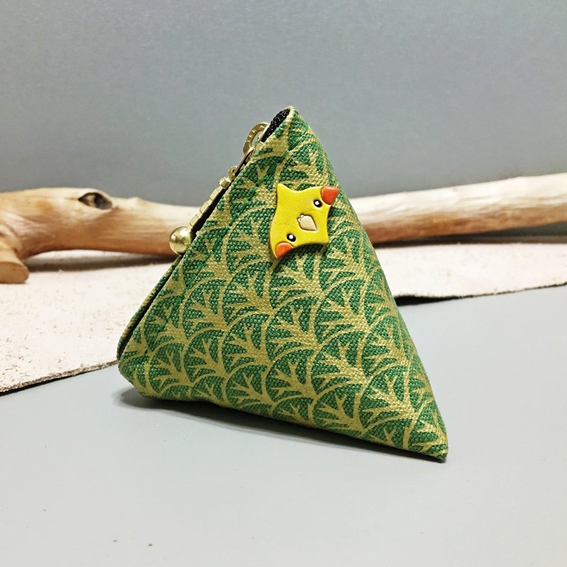 在森林裡的鸚鵡 ∣ 黃化玄鳳 Cockatiel ‧ 山角零物包 - 錢包/皮夾/長短夾 - 其他材質 綠色