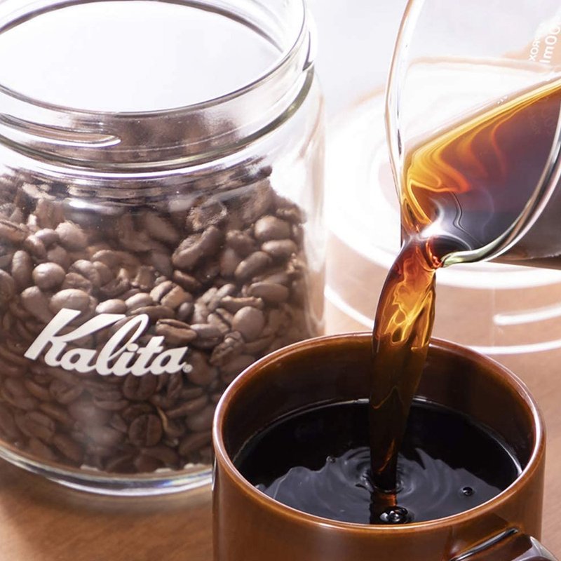 【Japan】Kalita Glass Airtight Jar / Bean Storage Jar 300g - เครื่องทำกาแฟ - แก้ว สีใส