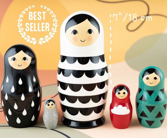 black matryoshka doll