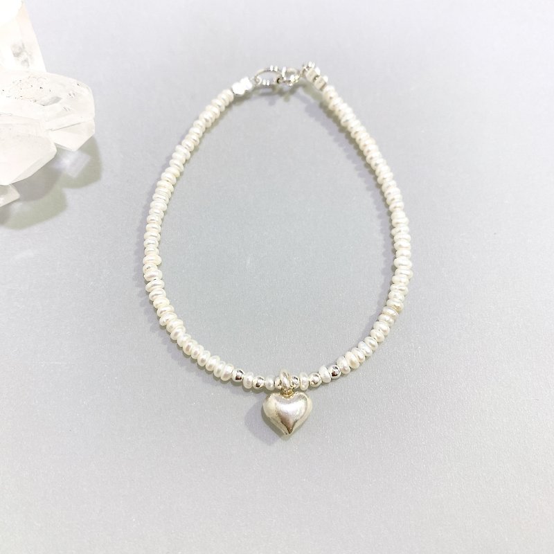 Ops Pearl handmade design elegant 925Silver bracelet - สร้อยข้อมือ - ไข่มุก ขาว