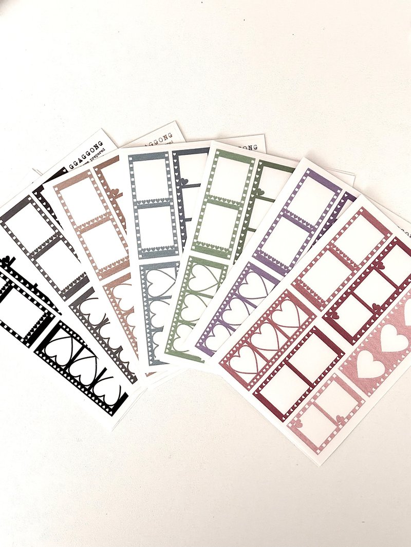 Heart Film – Matte Clear Sticker - 貼紙 - 紙 