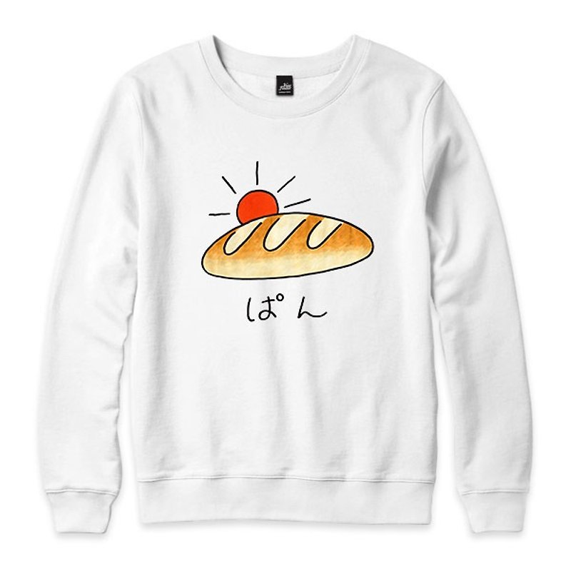 朝のパン - しろい - ロンＴ - Tシャツ メンズ - コットン・麻 ホワイト