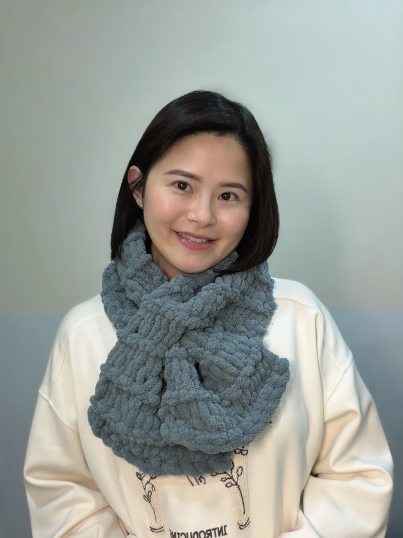 Donut Neck Warmer - Knit Scarves & Wraps - Other Materials Gray