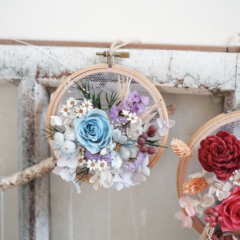 To be continued | Blue high-cold dry flower embroidery frame ornaments in stock - Dried Flowers & Bouquets - Plants & Flowers Blue