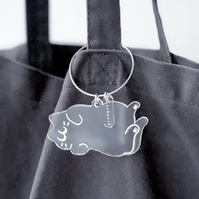 NECHIKOYAN Clear acrylic keyring - Keychains - Acrylic Silver