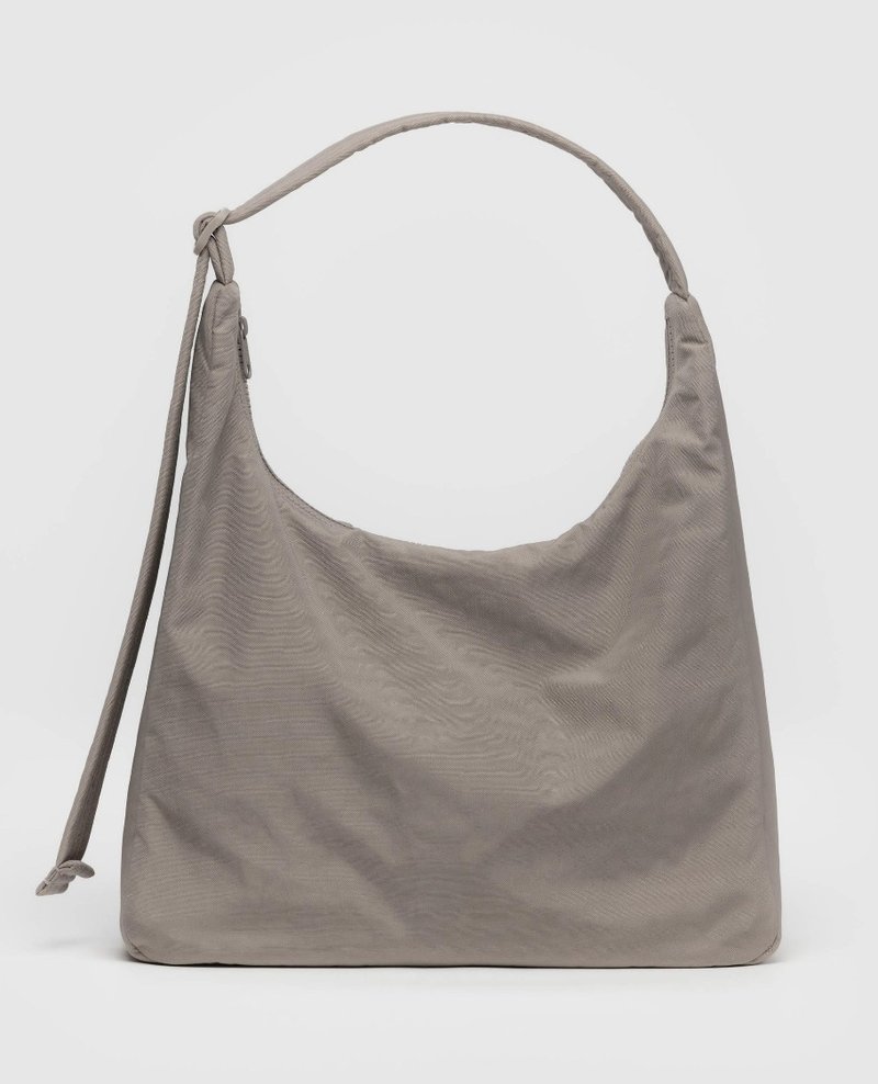 New Color Announced - BAGGU - Nylon Shoulder Bag Large Size - Beige - กระเป๋าแมสเซนเจอร์ - วัสดุกันนำ้ สีกากี