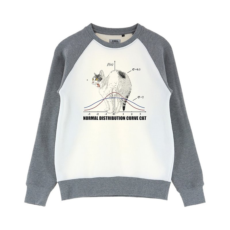 AMO Original cotton adult Sweater /AKE/Normal Distribution Curve Cat - Women's Tops - Cotton & Hemp 