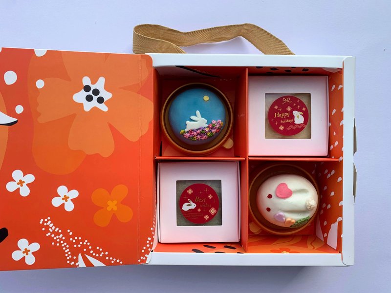 Mid-Autumn Festival Gift Jade Rabbit Gift Box 4 Set - สบู่ - น้ำมันหอม 