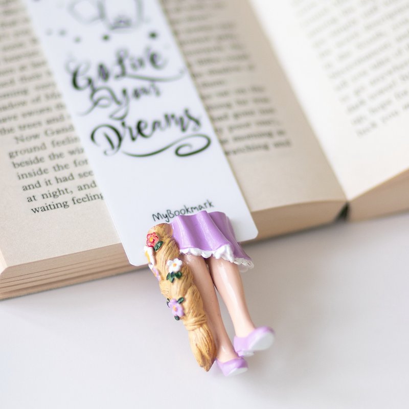 Rapunzel Bookmark Gift For Girl Book Lover Gift - ที่คั่นหนังสือ - วัสดุอื่นๆ สีม่วง