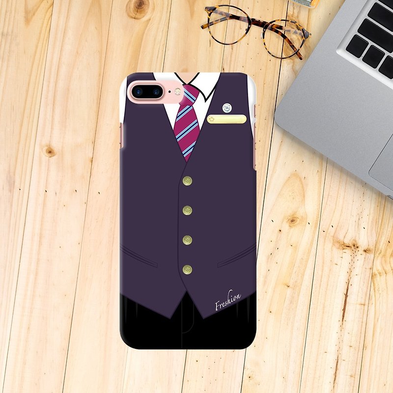 Personalised China Airlines Air Steward / Fight Attendant iPhone Samsung Case  - Phone Cases - Plastic Purple