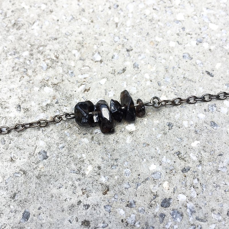 Full positive energy | Cha Jing | natural ore bracelet - สร้อยข้อมือ - หิน สีดำ