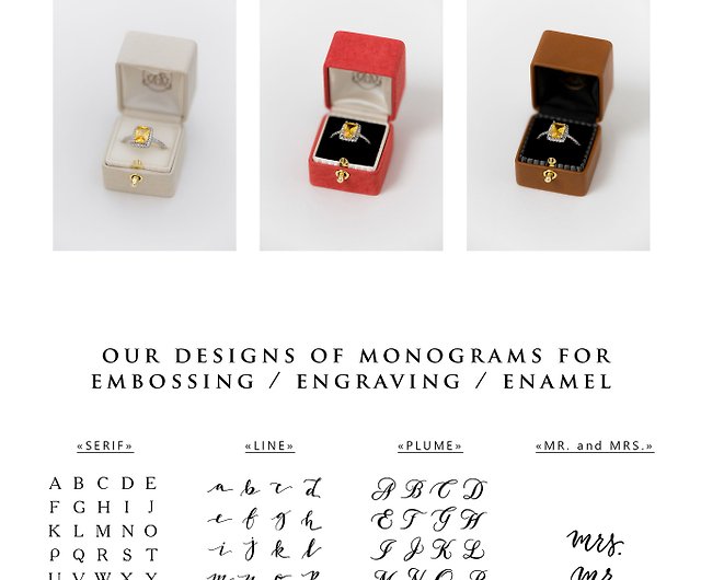Vintage Style Monogrammed Jewelry Box