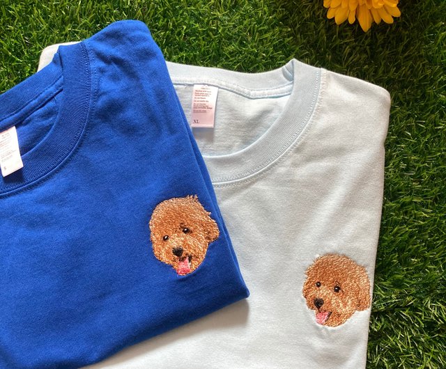 ペット刺繍 Jingxiuの特別な刺繍ペットの肖像画刺繍Tシャツ、男性と女性の