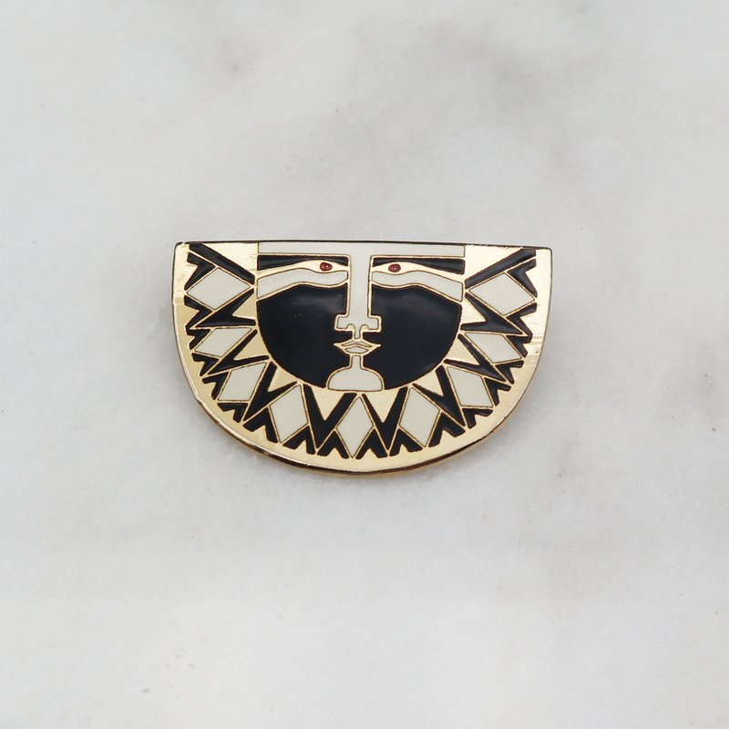 南瓜Vintage。Laurel Burch 1980s 手工 珐瑯 胸針 - 胸針 - 琺瑯 