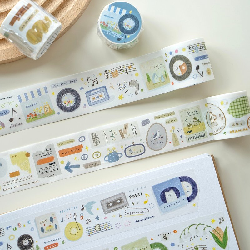 Retro Notebook Tape with Release Paper 5m Roll - Washi Tape - Paper 