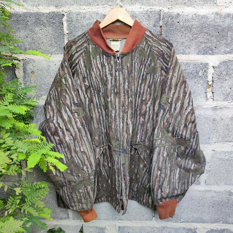 Vintage 80-90s Walls RealTree Blizzard Pruf Camo Hunting Jacket - 男夾克/外套 - 棉．麻 咖啡色
