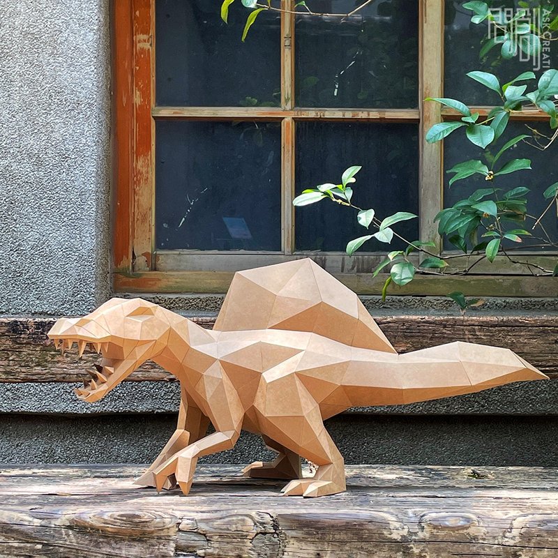 Ask Create DIY Hand-made 3D Paper Model-Prehistoric Spinosaurus - Stuffed Dolls & Figurines - Paper Khaki