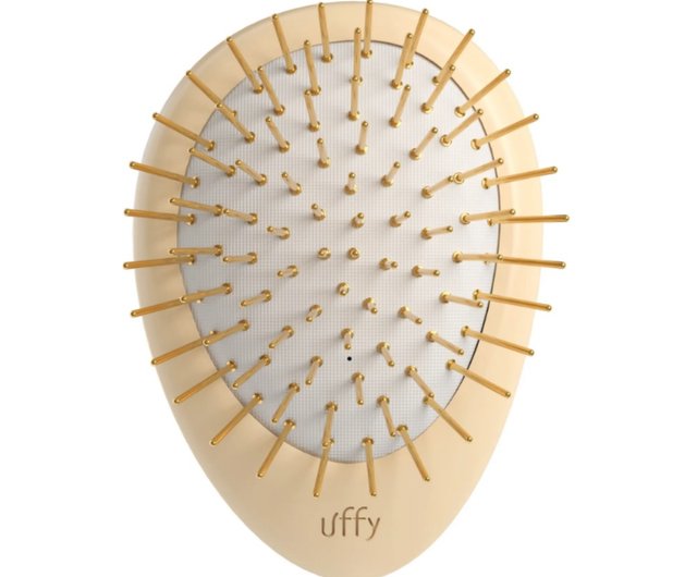 Uffy 24K ゴールドメッキ 絡んだ髪をほぐすヘアブラシ - 人間工学に