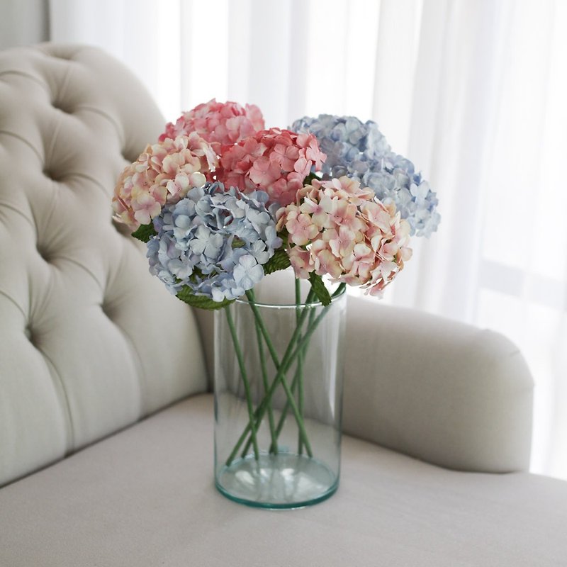 PRM023：家庭媒体の花の装飾。ピンクとブルーのパステル - 置物 - 紙 ピンク
