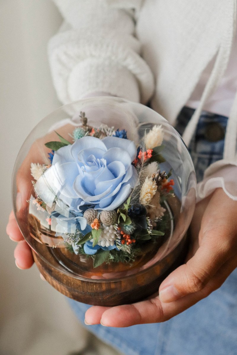 | Customized gifts | - Preserved flower glass ball (medium) - Home decoration commemorative gift for Valentine's Day - ช่อดอกไม้แห้ง - พืช/ดอกไม้ หลากหลายสี