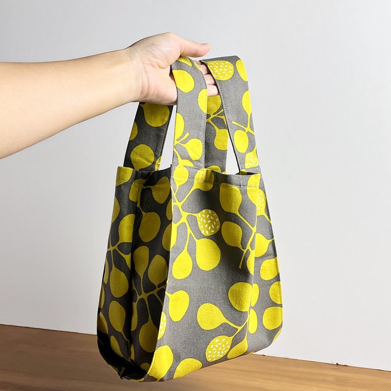 Small cotton shopping bag breakfast bag-Qiushi - กระเป๋าถือ - ผ้าฝ้าย/ผ้าลินิน 