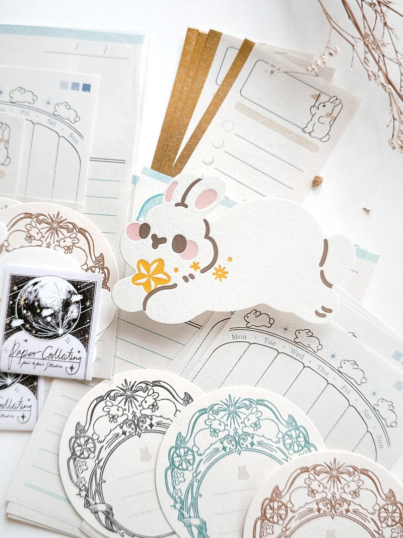 Little Rabbit Starry Night-Paper Products Collection - Cards & Postcards - Paper White