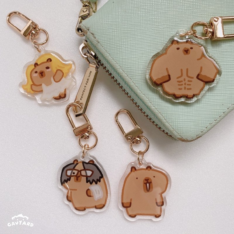 Capybara glue pendant - พวงกุญแจ - อะคริลิค 