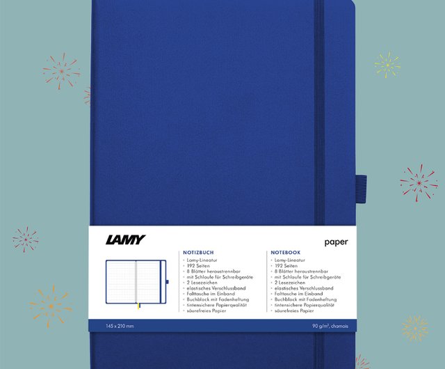 LAMY A5 方眼ノートと青いペンセット 3点